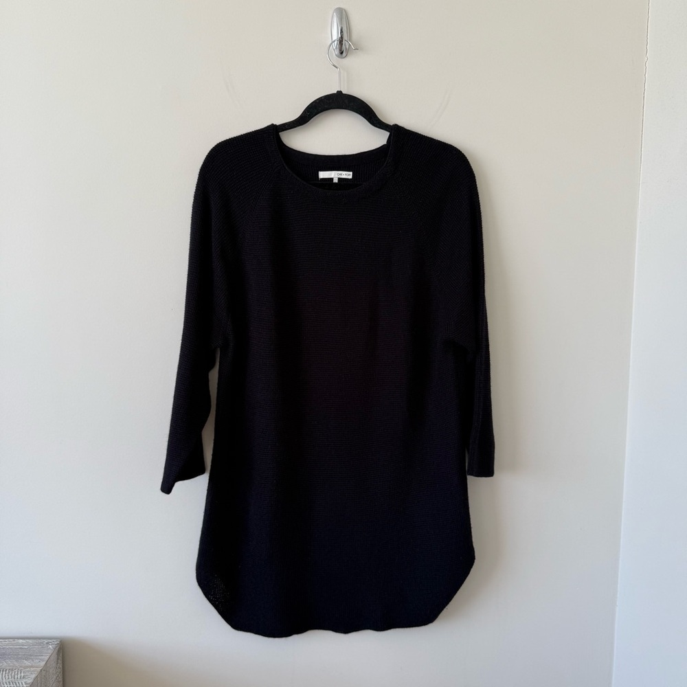 OAK + FORT Black Wool Blend Mini Dress (Size:Small)